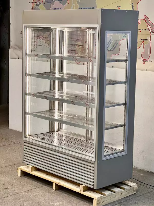 Вертикальная шкаф-витрина "ВВ-1000 купе GRAND 4-х стороннее остекление" 1360*2000*710