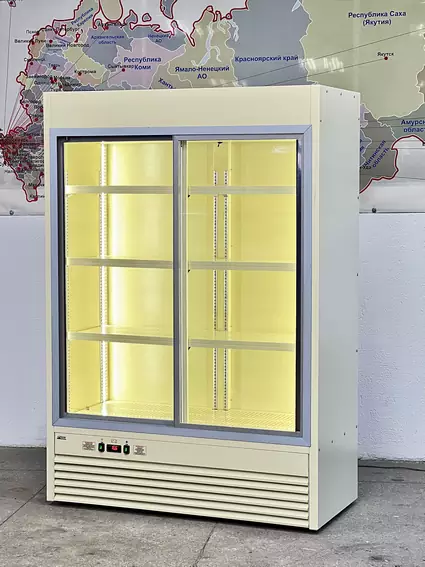 Вертикальная шкаф-витрина "ВВ-1000 купе GRAND пристенный" 1360*2000*610
